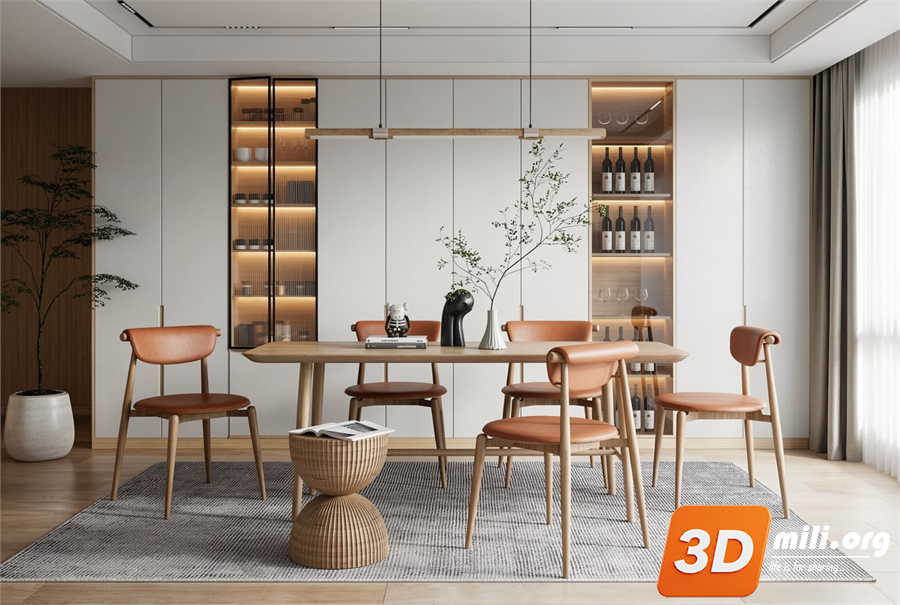 Dining Table Set Skp Files
